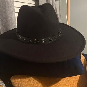 Black Studded Women's Hat